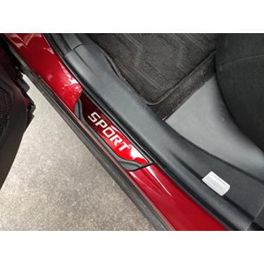 Imagem de GZBFTDH Proteção de Peitoril Soleira da Porta, para Honda Pilot 2019-2022 Carro Acessórios, Aço Inoxidável Kick Plate Guard de Pedal de Limiar Protetor, Peças para Automóveis