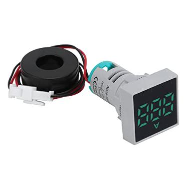 Imagem de Medidor de corrente digital, baixo consumo de energia Indicador de corrente conveniente 0~100A 220V AC para uso externo para exibição clara(verde)