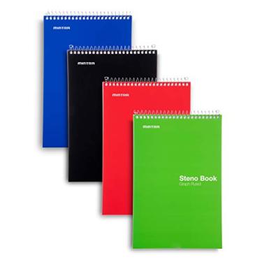 Imagem de Livro de estêncio Mintra Office – 6x9 – Cores primárias 4 blocos/pacote – Papel gráfico (capas de cores sortidas) 70 folhas – – Caderno para escrever notas na escola, universidade, faculdade, trabalho, escritório
