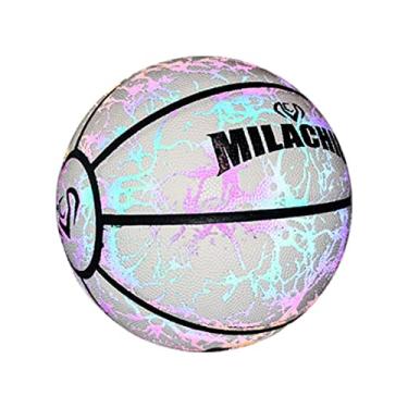 basquete luminosa – Brilhante reflexivo Night Game Street PU