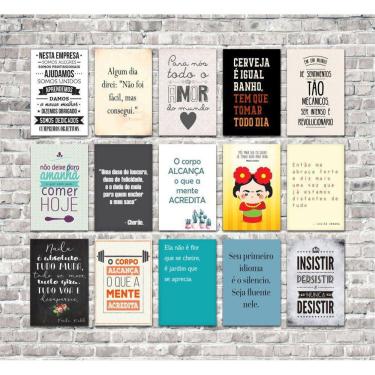 Imagem de Kit 15 Placas 20X30 Decorativas No Mdf Adesivada Modelo 5