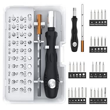Imagem de Conjunto de chave de fenda pequena 32 em 1, conjunto de mini chave de fenda magnética – Contém kit de ferramentas de reparo de precisão de 30 bits, conjuntos de ferramentas de chave de fenda Torx para óculos, relógio, telefones, laptop, computadores, brinquedos
