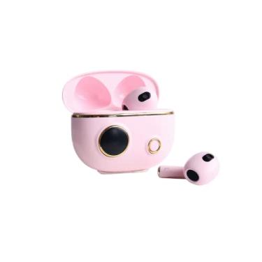Imagem de GOUDAN Fones de ouvido sem fio leves e bonitos à prova d'água com display de LED, qualidade de som HD, fones de ouvido Bluetooth exclusivos para iPhone Android Windows (rosa)