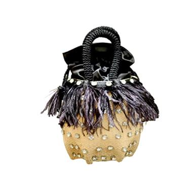 Imagem de BOLSA KIKI MICRO PLUMAS Cor:Preta