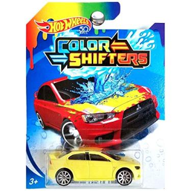 Imagem de Hot Wheels 2018 Color Shifters Mitsubishi Lancer Evolution EVO Yellow to Red