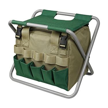 Imagem de burko Bolsa De Jardinagem Com Banqueta Dobrável Bolsa De Armazenamento De Ferramentas Manuais Kit De Ferramentas De Jardinagem Organizador Porta-Saco De Jardim