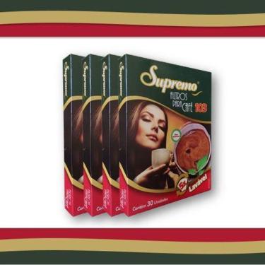 Imagem de 4 Cxs Filtros Café Supremo Tnt Lavável Reutilizável Nº 103