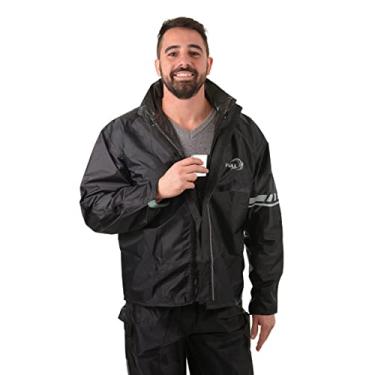 Imagem de Capas Pioneira, 1101MPREG, Capa de Chuva Impermeável Para Motoqueiro de Nylon Masculino Full G, cor Preto, PVC