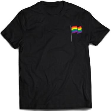 Imagem de Camiseta Bandeira Lgbtqia+ Camisa Lgbt Pride Love Good Vibes - Mago Da