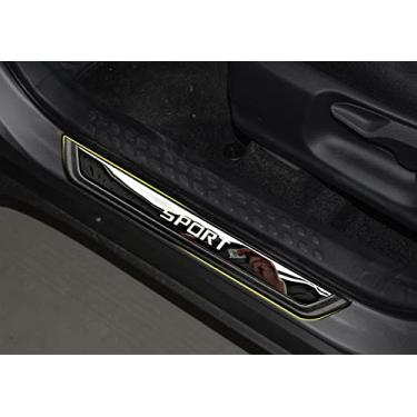 Imagem de Acessórios de carro Protetor de peitoril de porta para Dodge Hornet 2023, peças de aço automotivas de proteção de entrada de porta capas de acabamento (com logotipo SPORT)