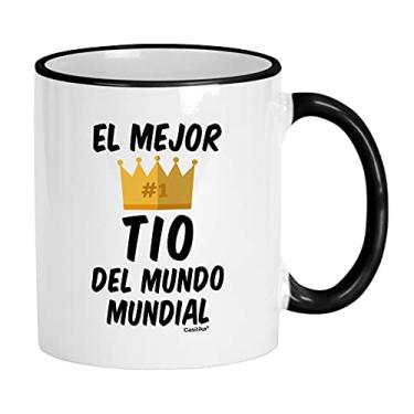 Imagem de Casitika Regalo Para Tio. Caneca El Mejor Tio Del Mundo Mundial 325 ml. Copo para tio latino ou mexicano.