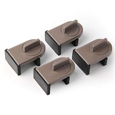 Imagem de Pacote com 4 fechaduras de janela deslizantes ajustáveis para home office e carro da HRLORKC