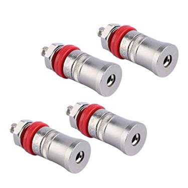 Imagem de TECKEEN 4 peças de amplificador de alto-falante banhado a ródio terminal de encadernação plugue banana