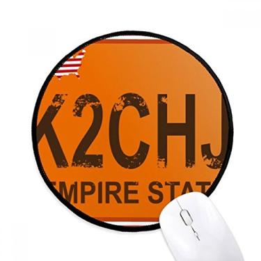 Imagem de DIYthinker Licença de carro EUA padrão número americano mouse pad desktop escritório tapete redondo para computador