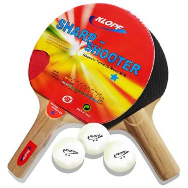 Imagem de Tênis De Mesa Ping Pong 2 Raquetes 3 Bolinhas Klopf 5052