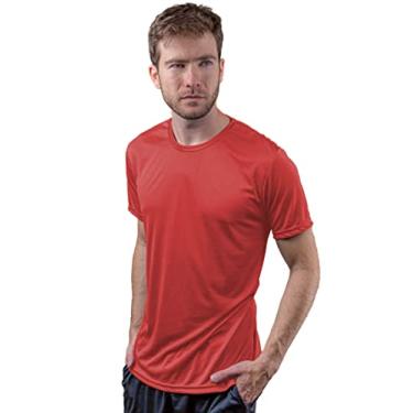 Imagem de Camiseta Skube Dry Fit Com Proteção UV 50+ Segunda Pele Térmica Tecido Termodry Manga Curta Academia - Vermelho - M