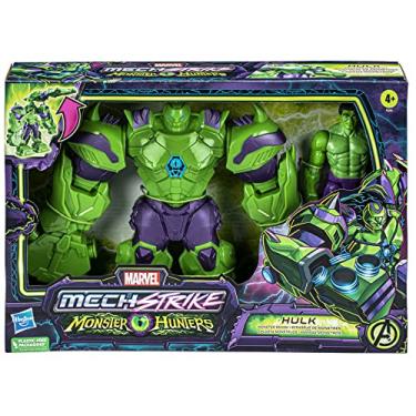 Imagem de Boneco Marvel Mech Strike Monster Hunters 15 cm - Hulk Esmaga-Monstros - F5293 - Hasbro