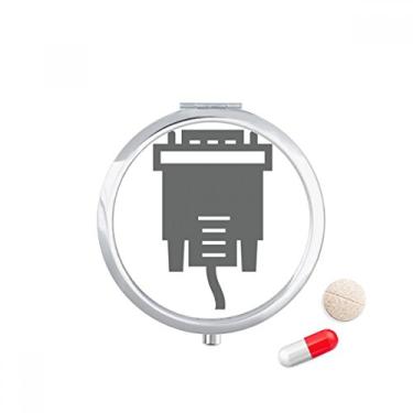 Imagem de Cabo de carregamento preto com padrão de comprimidos, caixa de armazenamento de remédios