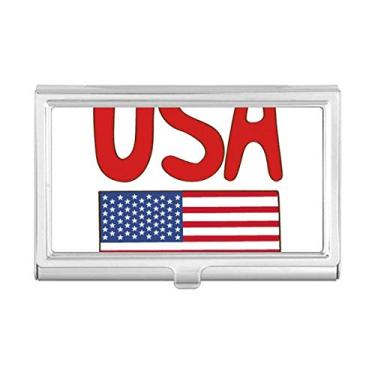 Imagem de Carteira de bolso com estampa vermelha da bandeira nacional americana