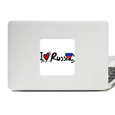 Imagem de I Love Russia Palavra Coração Decalque Vinil Paster Laptop Adesivo Decoração PC