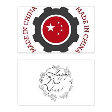 Imagem de National Stars Cog Red Chinese New Year Festival Cartão de felicitações Bless Message Present