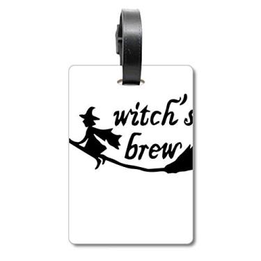 Imagem de Bolsa de viagem com citação inglesa para fermentação de bruxa, etiqueta para cartão de bagagem