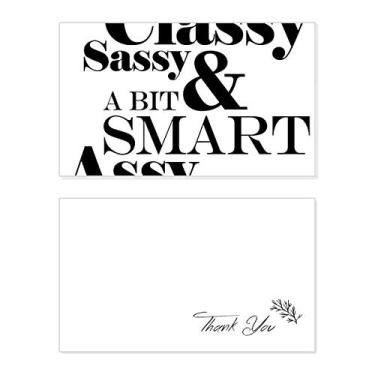 Imagem de Classy Sassy & A Bit Smart Assy Citação cartão de agradecimento aniversário aniversário aniversário saudação casamento agradecimento