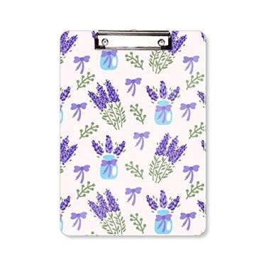 Imagem de Florais, plantas, lavanda, decoração, pintura, prancheta, pasta, bloco de notas A4