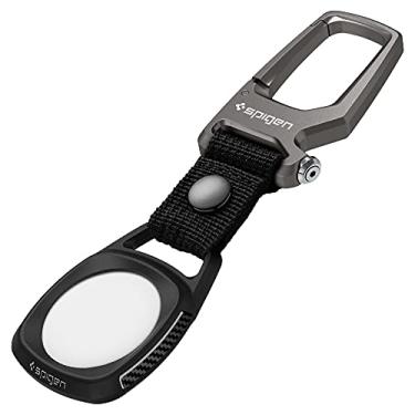 Imagem de Spigen Armadura robusta projetada para capa AirTag suporte chaveiro anel mosquetão para chaves, bolsas, carteiras, coleira para animais de estimação, Preto fosco, One Size, Individual