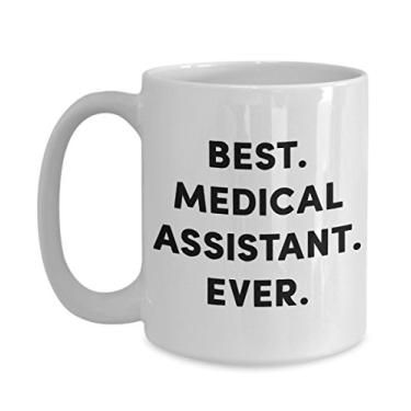 Imagem de Caneca de café de assistente médico – Melhor assistente médico de todos os tempos – Caneca de café de cacau quente divertido – ideia de presente de aniversário de Natal
