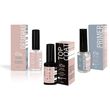 Imagem de KIT TOP COAT DESIDRAT PRIMER PARA UNHA EM GEL MANICURE VÒLIA