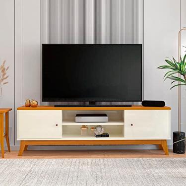 Imagem de VIA NOSSA - Rack para Tv até 75 Polegadas 2 Portas Itália 180cm Cor:off White/cedro