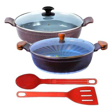 Imagem de Jogo Frigideiras Antiaderente em Cerâmica AAeAM 30cm T03 N09