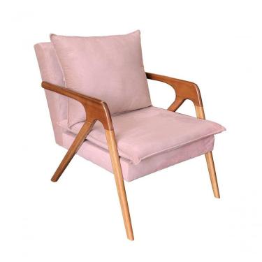 Imagem de Poltrona Decorativa Monalisa Luxo Dora Bela Cor 0125 Rosa