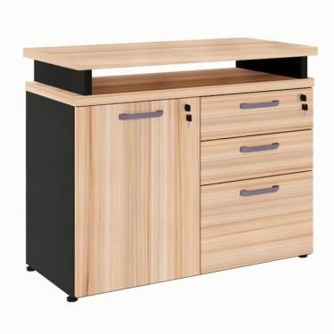 Imagem de Armário de Escritório com Extensor Yaris 1 PT 3 GV Calvi e Preto