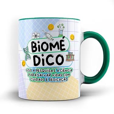 Imagem de Caneca xicara profissão Biomédico Biomedicina 23 (Verde)