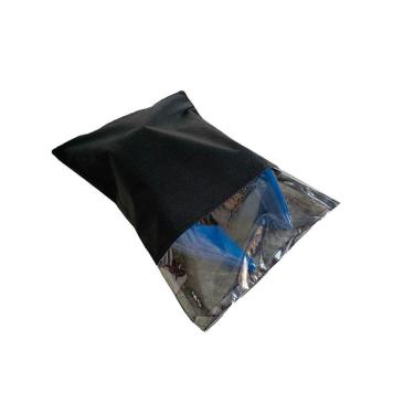 Imagem de Kit Com 100 Sacos Para Sapatos Tnt Com Visor C/ Zíper 26x36