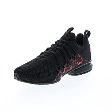 Imagem de PUMA Axelion City Escape Tênis de corrida masculino, Preto, alto risco, vermelho-branco, 11.5