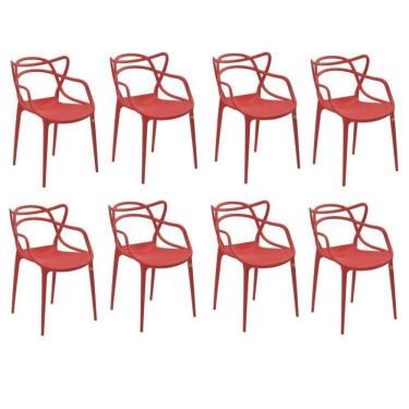 Imagem de Conjunto 8 Cadeiras Allegra Vermelho