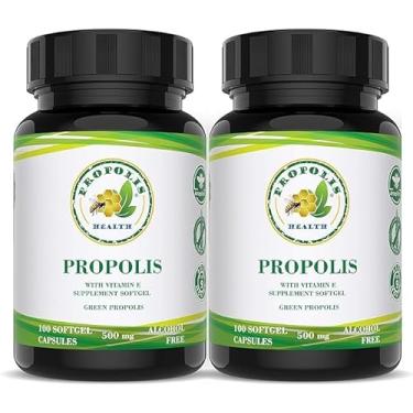 Imagem de Própolis verde em cápsulas com vitamina E - Concentração 25% em 1000mg por dia (200 cápsulas) 100 dias de suplemento