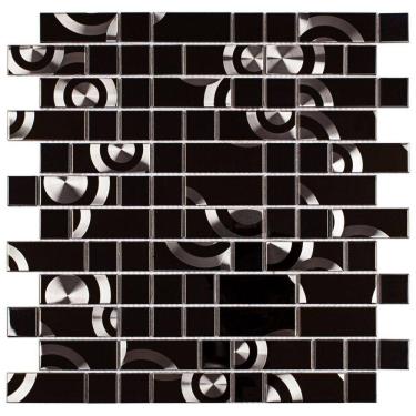 Imagem de Pastilha de Aço Inox Glass Mosaic Escovado