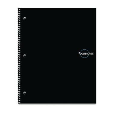 Imagem de Caderno Oxford FocusNotes com sistema de anotações para 1 matéria, 28 x 22 cm, branco, 100 folhas (90223) - preto
