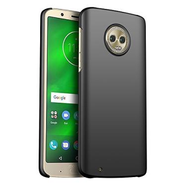 Imagem de GOGODOG Motorola G6 Capa completa ultrafina fosca antiderrapante resistente a arranhões para Moto G6 (preto)