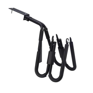 Imagem de CIADAZ Bicicleta prancha de surf rack titular placa dupla portátil ajustável lado transportadora rack de surf wakeboard vento prancha transportadora