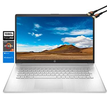 Imagem de HP Laptop Windows 11 de 17 polegadas | AMD Ryzen 5 5500U Beat i7-1165G7| Wireless AC | USB C | Bateria de longa duração | Moldura estreita widescreen | Teclado numérico | Webcam| Cabo HDMI (32GB DDR4 RAM| SSD PCIe de 1 TB)
