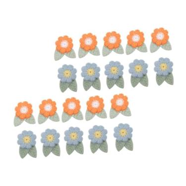 Imagem de Operitacx 20 Unidades acessórios de bordado Remendo de roupas faça você mesmo ferro em aplique remendo de pano floral embroidery bordados aplique de flor acessórios de pano manual fragmento