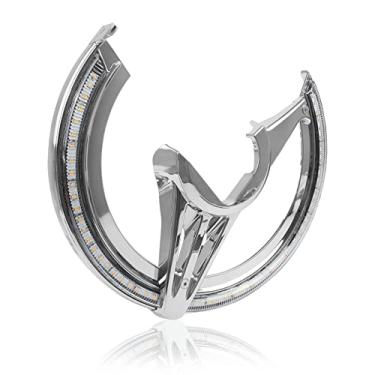 Imagem de HAONEL Capa de rotor com substituição de luz para Honda Goldwing GL1800 2018-2023 acessórios do rotor dianteiro esquerdo/direito peças de motocicleta (capa cromada, luz amarela)