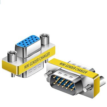 Imagem de LNHCAW Adaptador VGA macho para fêmea pacote com 2 – acoplador de mudança de gênero HD15 para monitor, projetor, monitor (2, macho para fêmea)