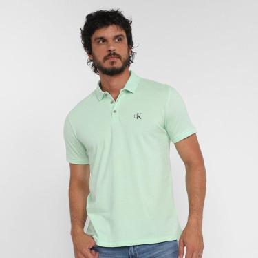 Imagem de Polo Calvin Klein Logo Peito Menta - CKJM201E-0603-Masculino
