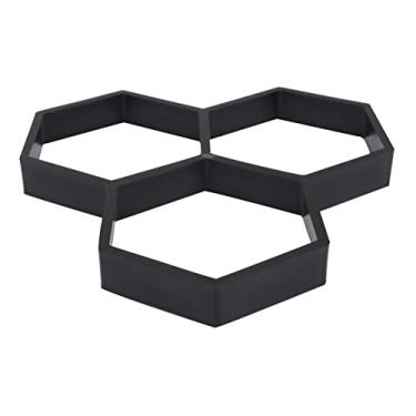 Imagem de SUPVOX 1 molde de pavimentação faça você mesmo molde de plástico para caminhar, moldes de concreto, molde de pedra de piso, molde de pavimentação de jardim, molde de cimento para pavimentação de grade